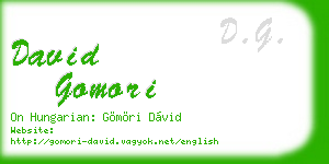 david gomori business card